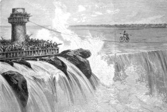 Bicycle ride over Niagara Falls.