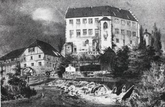 Aschach Castle in the Middle Ages.