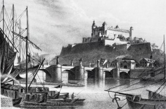 Marienburg Fortress in Wurzburg in the Middle Ages.