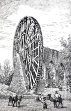 Water wheel.