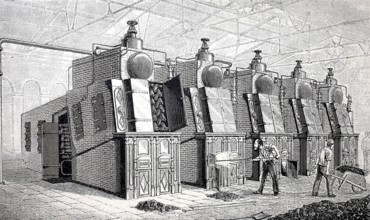 Steam boiler installation.