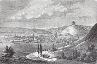 Liberation Hall and town of Kelheim.