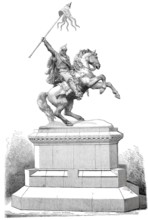 Equestrian statue of William the Conqueror.