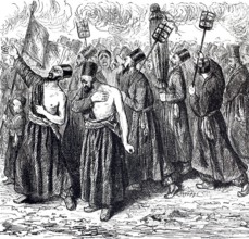 Scene from a Muharram procession.