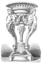 Flower basket in majolica.