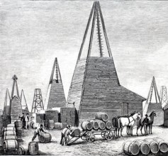 Petroleum wells in Oelheim.