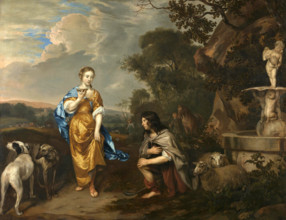 Double portrait of a young couple as Granida and Daiphilo