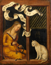 Girl making a garland