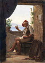 fisherman on a terrace