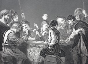 Roman soldiers in conversation.