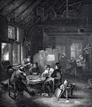 View into a Dutch village tavern.