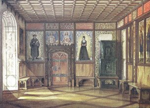 Luther Memorial Room in Veste Coburg in 1845. Coburg. Upper Franconia. Bavaria. Germany. Historical
