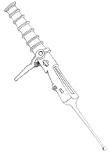 Small breech-loading pivot gun made of iron. from the book The British Army. 1868. Historical.