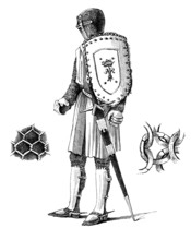 Examples of plate and chain mail armour from around 1250 AD. from the book The British Army. 1868.