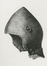 Bassinet with screw cap for the ventail. said to have belonged to Guy Earl of Warwick. around 1460.