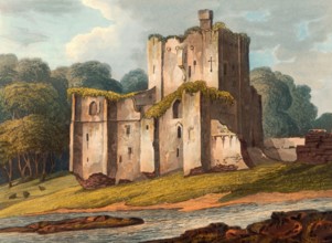 Brougham Castle. a medieval castle about 2 miles southeast of Penrith. Cumbria. England. circa 1850