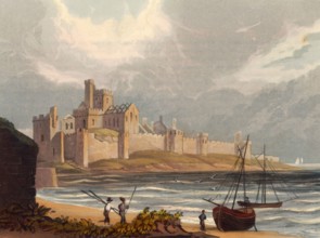 Peel Castle. castle ruins in Peel on the British Isle of Man. originally built by the Vikings.