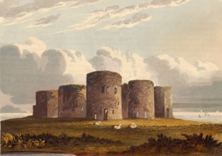 Cambu Castle. England. around 1850. after a painting by Theodore Henry Adolphus Fielding. digitally