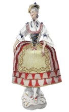 Costumes based on porcelain figures in Germany and Austria. Rococo. Vienna and Nymphenburg. 1760.