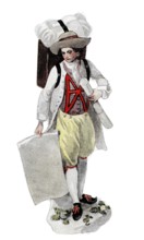 Costumes based on porcelain figures in Germany and Austria. Rococo. Meissen. 1750. Historical.