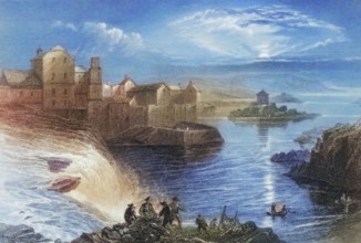 Ballyshannon. County Donegal. Ireland. from The Landscape and Antiquities of Ireland. 1841. digital