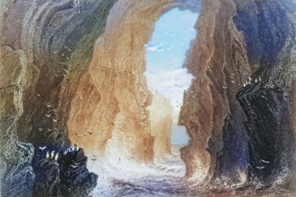 Dunkerry Cave. County Antrim. Ireland. from The Scenery and Antiquities of Ireland. 1841. digital