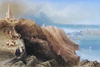 Killiney Hill. near Dublin. Ireland. from The Scenery and Antiquities of Ireland. 1841. digital