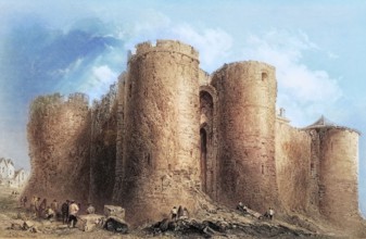 Limerick Castle. Limerick. Ireland. from Scenery and Antiquities of Ireland. 1841. digital