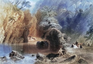 The Dargle. County Wicklow. Ireland. from The Landscape and Antiquities of Ireland. 1841. digital