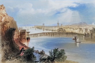Waterford. Ireland. from The Scenery and Antiquities of Ireland. 1841. digital reproduction of a