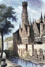 The Palace of the Franks. Bruges. the capital and largest city of the province of West Flanders in