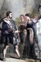 The wedding of Henry VIII to Catherine Parr. the last of his six wives. on July 12. 1543. She was