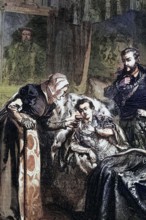 The last physician to attend King Edward VI before his death on July 6. 1553. England. digital