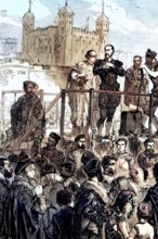 The execution of the Duke of Northumberland. 22 August 1553 on Tower Hill. London. England. digital