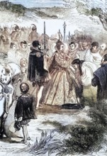 1558. Queen Elizabeth I accepts the allegiance of the bishops in Highgate. London. England. digital