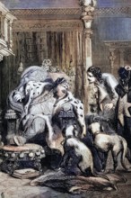 The death of King James I. James I. in the spring of 1625 after severe bouts of arthritis. gout.