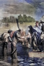 The escape of Queen Mary. the second wife of King James II of England. James II. (14 October 1633 –