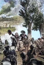 The bombardment of Brussels by the French troops of King Louis XIV during the War of the Palatinate