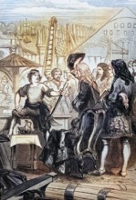 Peter the Great in a British shipyard in January 1698. He had come to England from Holland and was