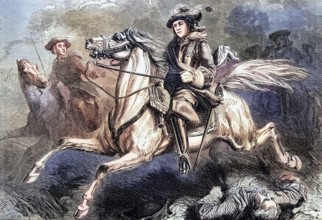 George II at the Battle of Dettingen. which took place in Bavaria on 27 June 1743 during the War of