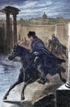 Prince Charles. commonly known as Bonnie Prince Charlie or the Young Pretender. fled Rome in 1743.