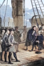 The execution of Admiral John Byng in March 1757. He was best known for the loss of Menorca in 1756