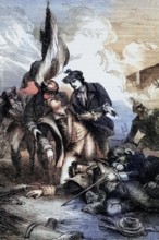 The death of General Richard Montgomery during the Battle of Quebec. fought on December 31. 1775.
