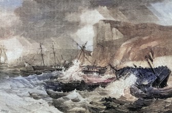 Shipwrecks during the Battle of Jersey on January 6. 1781. an attempt by France to capture Jersey