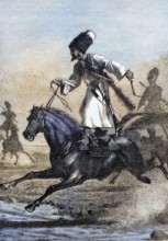 Cossack riders. of mixed ethnic origin from Turks. Tatars. Russians. Ukrainians and other peoples