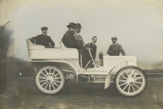 Maestro Alberto Franchetti on his Fiat 12 HP