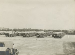 The Caravan's trucks in Riva del Garda.