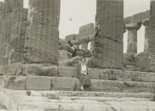 At the Temple of Juno in Agrigento.