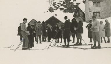 The group of skiers in Formazza.