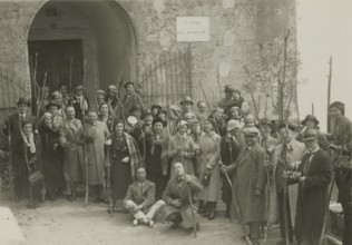 Group of Touring Club Italiano Members in Castelmola.